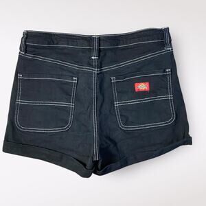 Dickies Stretch High Rise Shorts Girls Size 11 Black White Casual Grunge